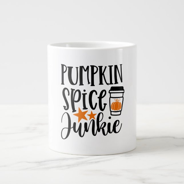 Pumpkin Spice Junky Large Coffee Mug (Front)