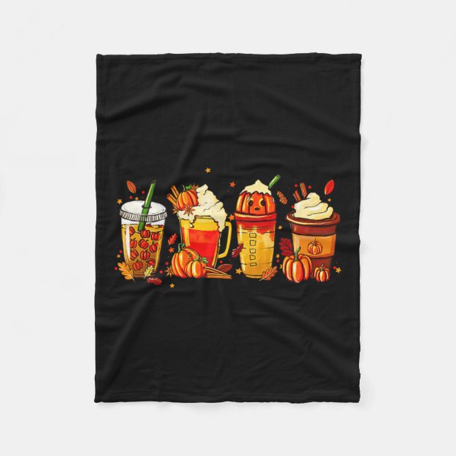 Pumpkin Spice Latte1  Fleece Blanket (Front)