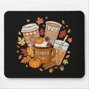 Pumpkin Spice Latte Autumn Fall Season Mouse Mat