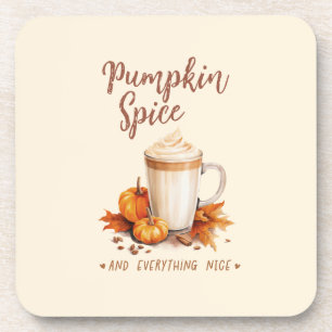 Pumpkin Spice – Latte & Autumn Foliage Coaster
