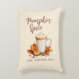 Pumpkin Spice – Latte & Autumn Foliage Decorative Cushion