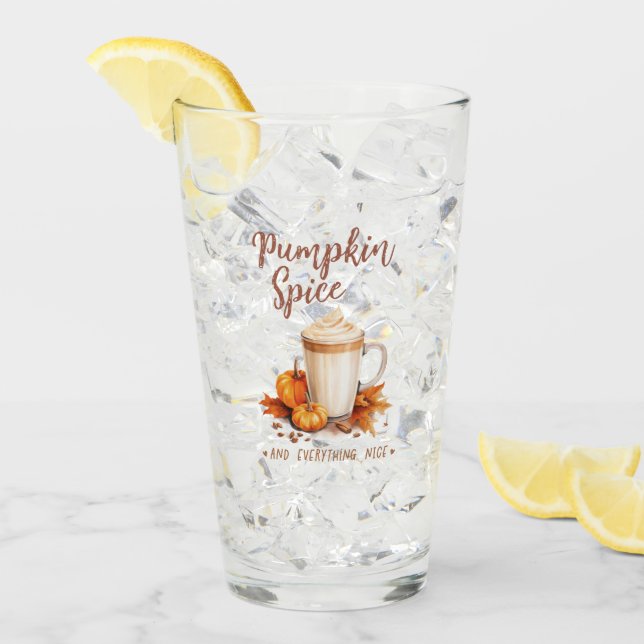 Pumpkin Spice – Latte & Autumn Foliage Glass (Front Ice)