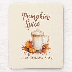 Pumpkin Spice – Latte & Autumn Foliage Mouse Mat