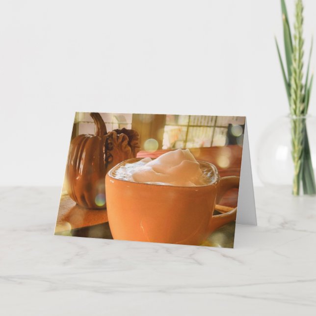 Pumpkin Spice Latte Birthday Card (Front)