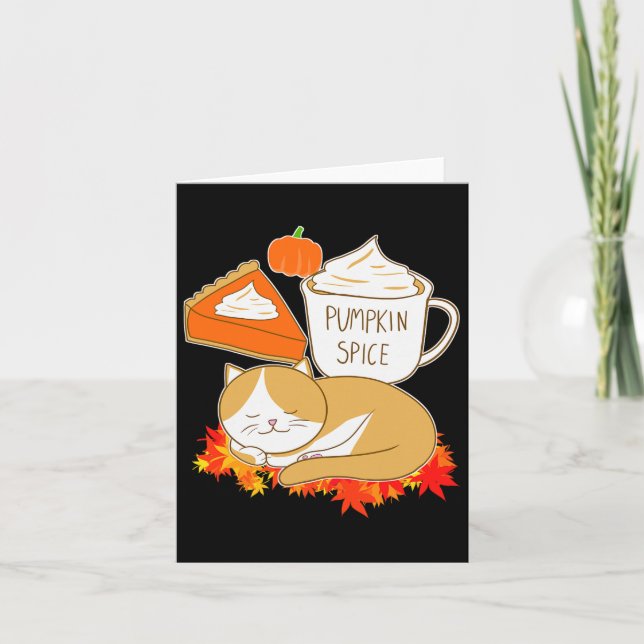 Pumpkin Spice Latte  Card (Front)
