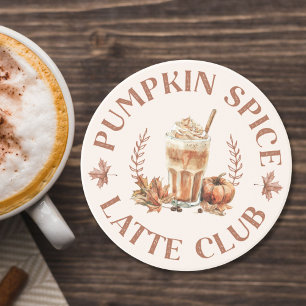 Pumpkin Spice Latte Club Fall Autumn Funny Quote Coaster