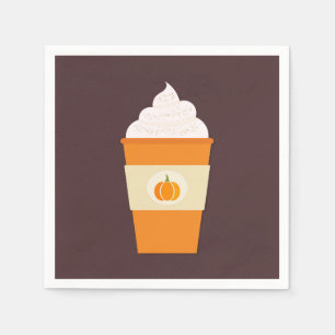 Pumpkin spice latte coffee  napkin