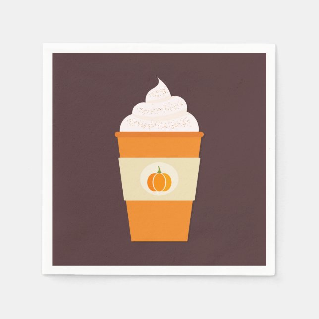 Pumpkin spice latte coffee  napkin (Front)