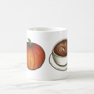 Pumpkin Spice Latte Coffee Orange Pumpkins Mug