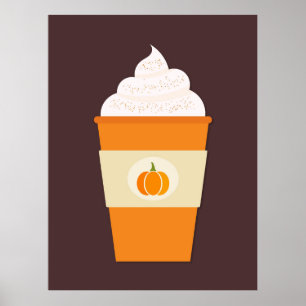 Pumpkin spice latte coffee  poster