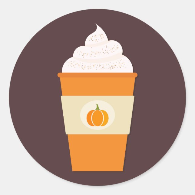 Pumpkin spice latte coffee Sticker (Front)