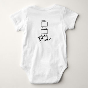 Pumpkin Spice Latte Costume Baby Bodysuit