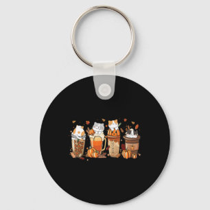 Pumpkin Spice Latte Costume For Cats Lover Cute Au Key Ring