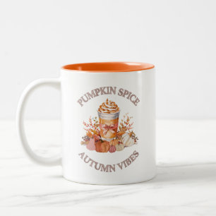 Pumpkin Spice Latte Cosy Autumn Fall Pumpkin Seaso Two-Tone Coffee Mug