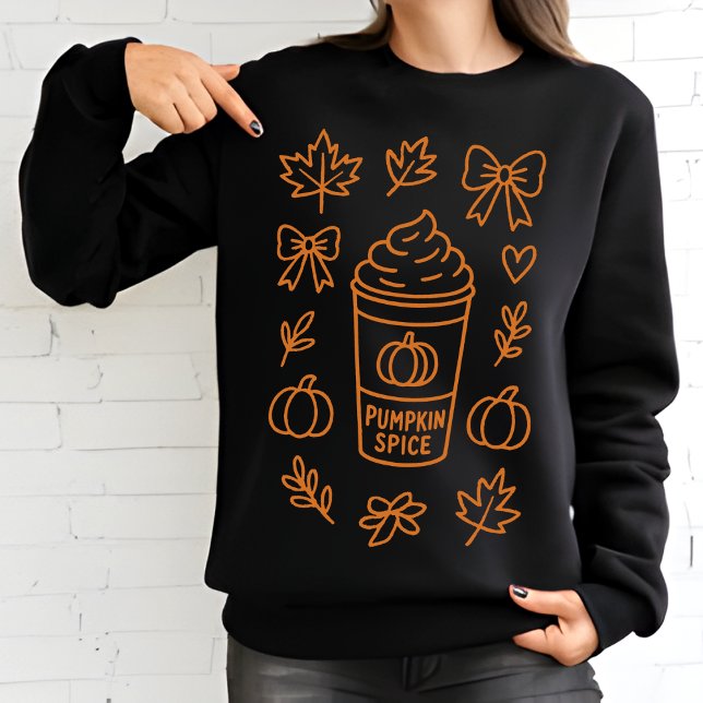 Pumpkin Spice Latte | Cosy Fall Thanksgiving Sweatshirt (Creator Uploaded)