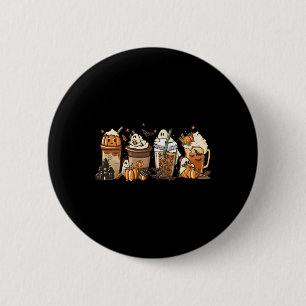 Pumpkin Spice Latte Fall Autumn Coffee Ghost Thank 6 Cm Round Badge