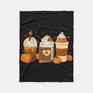 Pumpkin Spice Latte Fall Coffee Thanksgiving Shirt Fleece Blanket