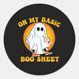 Pumpkin Spice Latte Fall Vibe Halloween Fun Basic Classic Round Sticker