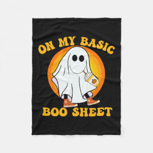 Pumpkin Spice Latte Fall Vibe Halloween Fun Basic Fleece Blanket