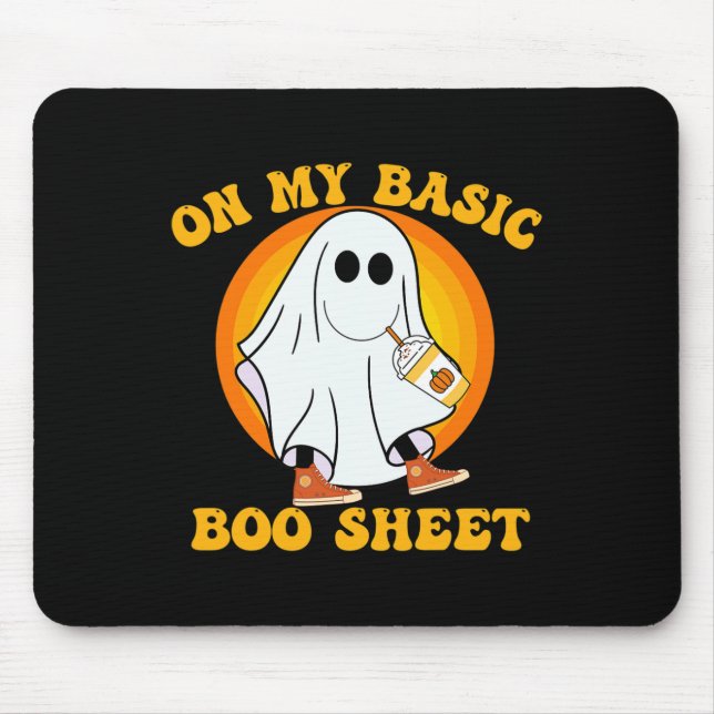 Pumpkin Spice Latte Fall Vibe Halloween Fun Basic  Mouse Mat (Front)