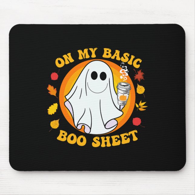 Pumpkin Spice Latte Fall Vibe Halloween Fun Basic  Mouse Mat (Front)