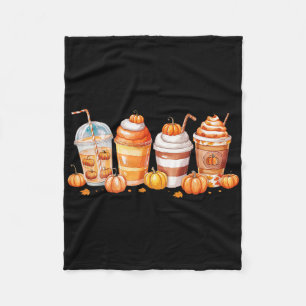 Pumpkin Spice Latte Fleece Blanket