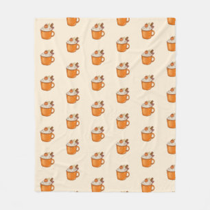 Pumpkin Spice Latte Fleece Blanket