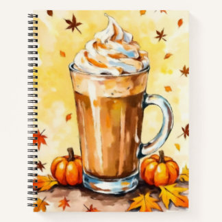 Pumpkin Spice Latte in Autumn Notebook