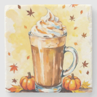Pumpkin Spice Latte in Autumn Stone Coaster