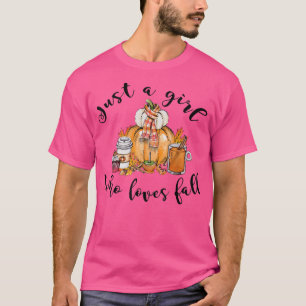 Pumpkin Spice Latte, Just A Women Who Loves Fall,C T-Shirt