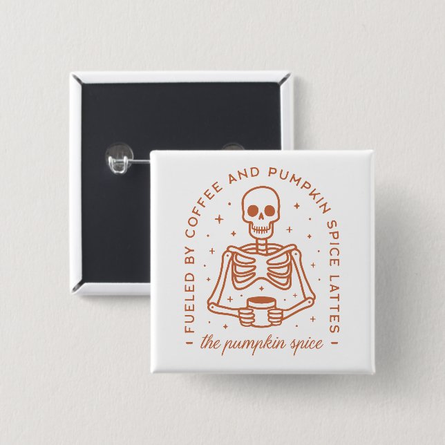Pumpkin spice latte lover 15 cm square badge (Front & Back)