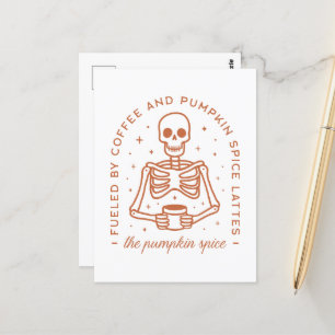 Pumpkin spice latte lover postcard