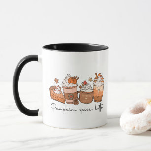 Pumpkin Spice Latte Mug, Fall Vibes Mug, Retro Mug