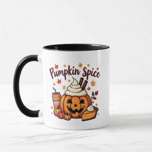 Pumpkin Spice Latte Pumpkin Pie Autumn Fall  Mug (Left)
