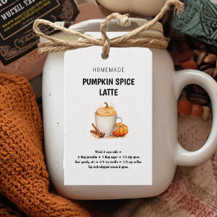 Pumpkin Spice Latte Recipe Fall & Thanksgiving Gift Tags