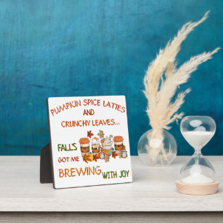 Pumpkin Spice & Leaves Fall  Plaque