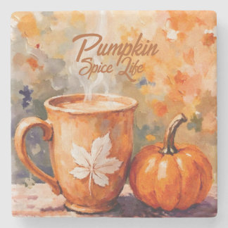 Pumpkin Spice Life Stone Coaster