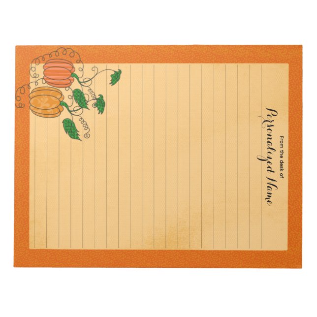 Pumpkin Spice - Lined  Notepad (Front)