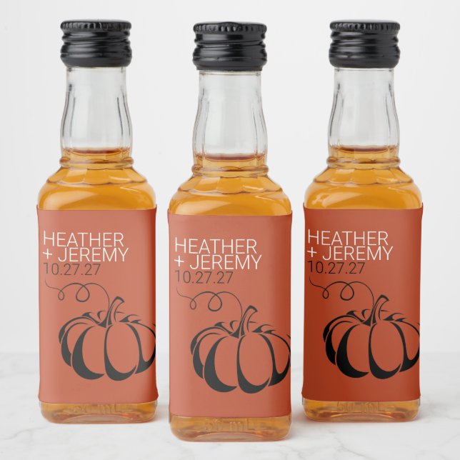 Pumpkin Spice Liquor Bottle Label (Bottles)