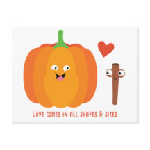 Pumpkin Spice Love Cute Fall Postcard