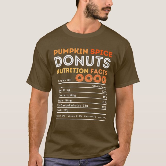 Pumpkin Spice Lover Doughnut Lovers Funny Food Nut T-Shirt (Front)