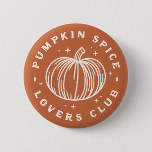 Pumpkin Spice Lovers Club 6 Cm Round Badge