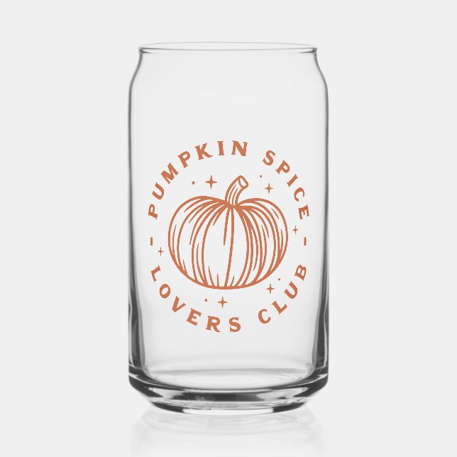 Pumpkin Spice Lovers Club Can Glass (Front)