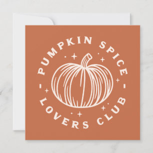 Pumpkin Spice Lovers Club Card