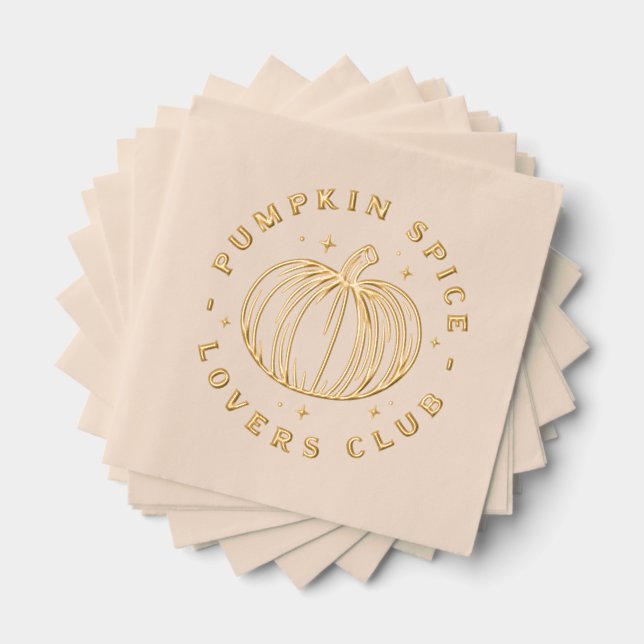 Pumpkin Spice Lovers Club Foil Napkins (Insitu (Stacked))