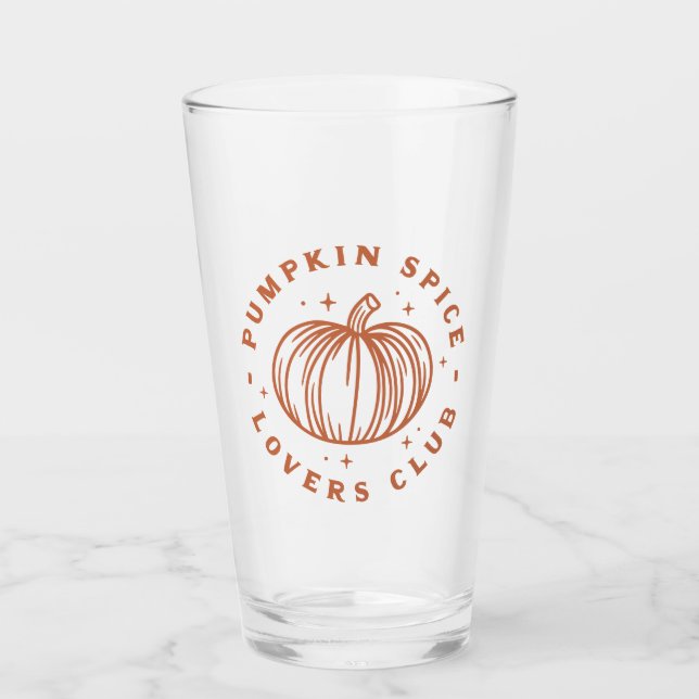 Pumpkin Spice Lovers Club Glass (Front)