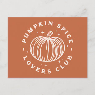 Pumpkin Spice Lovers Club Postcard