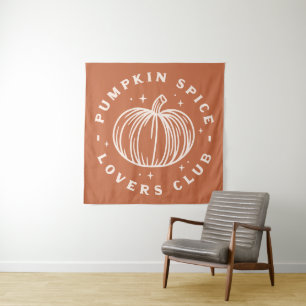 Pumpkin Spice Lovers Club Tapestry
