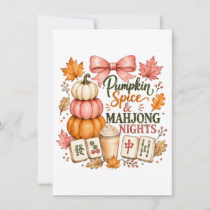 Pumpkin Spice Mahjong Nights Invitation