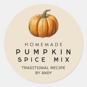 Pumpkin spice mix homemade recipe canning label